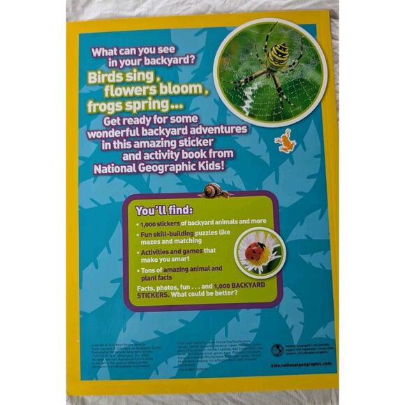 National Geographic Bees & Bats + My Backyard Sticker Activity Book Hardcover - Picture 6 of 11